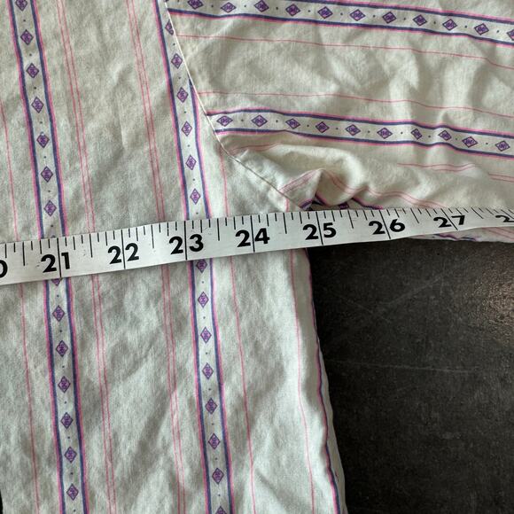 Vintage 80's My Dreamz College Football Retro Pinstripe Button Up Casual NFL Tee - Picture 3 of 5